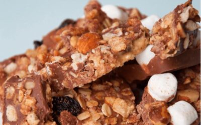 barritas de chocolate y granola