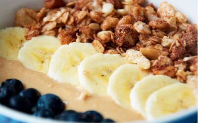 bowl de banano y granola